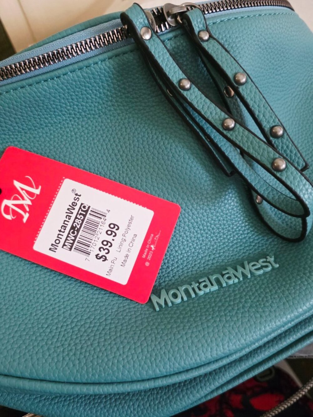 NWT! Turquoise Montana West Faux Leather Shoulder Crossbody Bag w/Coin Pouch - Picture 11 of 12
